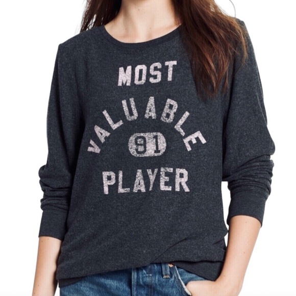 WILDFOX Most Valuable Player Distressed Sweatshirt - Picture 1 of 4